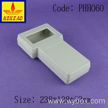 Plastic electronic hand-held enclosure ABS Electronic Hinged Hand Held Plastic Enclosure wire box PHH060 with size 238X128X52mm